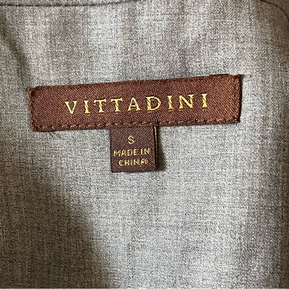 Vittadini Women’s Wool Blend Open Front Vest Sleeveless Blazer Jacket Size S - Picture 7 of 8